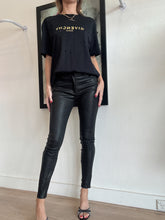 Load image into Gallery viewer, Givenchy - Distressed Tshirt - Black w gold logo - S - RRP$1000 - as new
