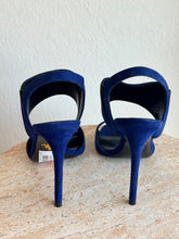 Load image into Gallery viewer, Prada - Open Toe Slingback Heels - Blue Suede - 38
