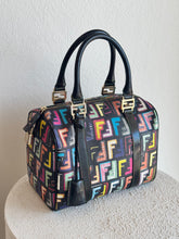 Load image into Gallery viewer, Fendi - Canvas Boston Bag in Rainbow Monogram - Multi - S/M
