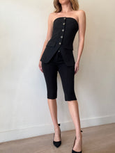 Load image into Gallery viewer, Solaqua - Button Up Bustier Top - Black - 0(8)
