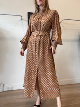 Load image into Gallery viewer, Zimmermann - Shirt Dress w Belt - Tan w Ivory Spot  - 3
