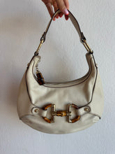 Load image into Gallery viewer, Vintage Gucci  - Amalfi Bamboo Horsebit Hobo Bag - Ivory - S
