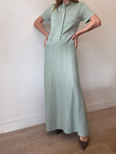 Load image into Gallery viewer, Sandro - Daydream SS Shirt Maxi Dress w Pearl Buttons - Sage - RRP$755
