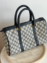 Load image into Gallery viewer, Vintage Gucci  - Boston GG Logo Bag - Navy - Medium

