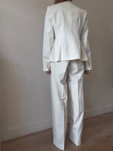 Load image into Gallery viewer, Oroton - Woollen Blazer &amp; Pants Suit Set - Ivory - 10 - RRP$1,100
