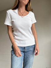 Load image into Gallery viewer, Viktoria &amp; Woods - Ribbed off the shoulder Top - White - 10
