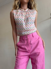 Load image into Gallery viewer, Scanlan Theodore - Sheer Sleeveless Top w Multi Colour Print - White - 8
