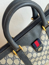 Load image into Gallery viewer, Vintage Gucci  - Boston GG Logo Bag - Navy - Medium
