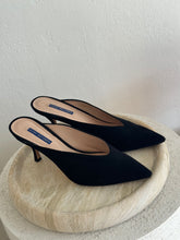Load image into Gallery viewer, Stuart Weitzman - Lulah Pointed Mules - Black  Suede - 41.5 - w box - RRP$695
