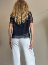 Load image into Gallery viewer, Scanlan Theodore - SS  Mesh Top  w Cami - Navy - 8
