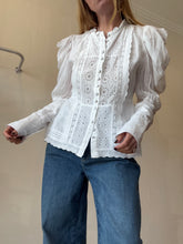 Load image into Gallery viewer, Joslin - Imogen Linen Ramie Blouse - White - 8
