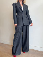 Load image into Gallery viewer, Scanlan Theodore - Single Breasted Jacket &amp; Wide Leg CheckSuit - Dark Grey - 6 - Current - RRP $1650
