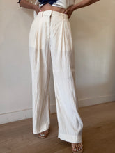 Load image into Gallery viewer, A.Emery - Wide Leg Textured Pants - Ivory - 8
