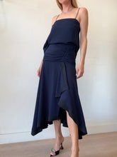 Load image into Gallery viewer, Camilla and Marc - Yolanda Ruffle Midi Skirt - Navy w black trim- 6
