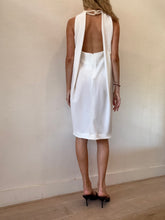 Load image into Gallery viewer, Christopher Esber - Beaded Neck Open Back Mini Dress - White - 10
