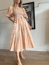 Load image into Gallery viewer, Zimmermann - Violet Shirred Bodice Dress - Tan Animal Print- 1 - NWT RRP $695
