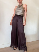 Load image into Gallery viewer, Flannel - Lace Side panel Pants - Brown - 0
