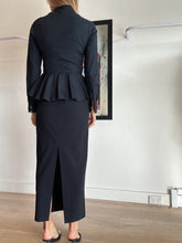 Load image into Gallery viewer, FARAGE - LS Shirt w frilly detail - Black - 6
