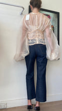 Load image into Gallery viewer, Zimmermann - Illuminate Silk Macrame Top w Cami  - Peach - 1 - RRP$1815
