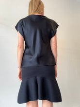 Load image into Gallery viewer, Morrison - Silk SS Draped FrontTop - Black - s
