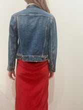 Load image into Gallery viewer, Sandro - Jacket - Denim  with pearls on collar - 36
