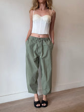 Load image into Gallery viewer, Bassike - Light Cargo Pants - Green - 1
