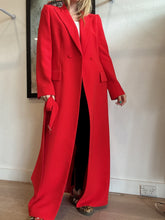 Load image into Gallery viewer, Carla Zampatti - Double Breasted Maxi Coat w Belt - Red -10
