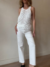 Load image into Gallery viewer, Helmut Lang - Open Knit Crochet Tank Top - White - Small
