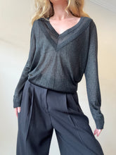 Load image into Gallery viewer, Missoni - LS Metallic Knit Sweater - Black - M

