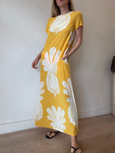Load image into Gallery viewer, La Double J - Silk Swing Pineapple Print Maxi Dress - Yellow - M - RRP$1105
