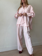 Load image into Gallery viewer, The Frankie Shop - Geogia Fluid Shirt (XXS/XXXS) &amp; Tansy Wide LegPants (S) - Pink - S
