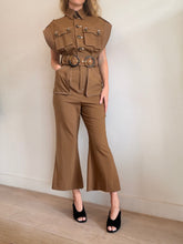 Load image into Gallery viewer, Zimmermann - Safari Virgin Wool Jumpsuit w Belt  - Brown - 0
