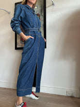 Load image into Gallery viewer, Kivari - Bonny Button Front Midi Dress - Mid Denim - 12
