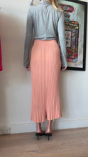 Load image into Gallery viewer, Scanlan Theodore - Pleated Knit Midi Skirt - Peach - M/L
