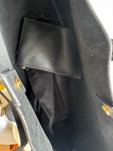 Load image into Gallery viewer, (as is) Saint Laurent - Supple East West Tote Bag w Scarf - Black - Med - RRP - $2320

