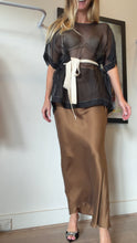 Load image into Gallery viewer, Marle - Silk Slip Skirt - Brown - 6
