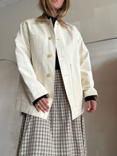Load image into Gallery viewer, Oroton - Chore Jacket w Tan Cord Collar- Ivory - S - RRP$369
