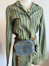 Load image into Gallery viewer, YSL - Chevron Quilted Denim Lou Belt Bag - Denim - Mini - RRP$1,765
