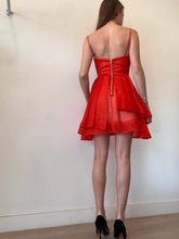Load image into Gallery viewer, Alex Perry - Silk Organza Mesh Mini Dress - Orange - 6
