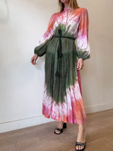 Load image into Gallery viewer, Zimmermann - Violet Tie Dye Midi Dress - Olive Green Tie Dye - 1

