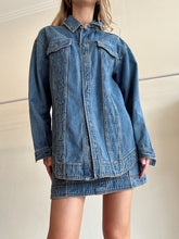 Load image into Gallery viewer, Aje - Nika Logo Shacket  - Denim - S - RRP$395
