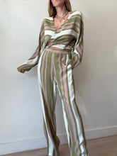 Load image into Gallery viewer, SIR - Crop LS  Gathered  Top &amp; Wide Pants Set - Green - 2
