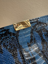 Load image into Gallery viewer, Jimmy Choo - Zip Clutch Bag - Blue Snake - S

