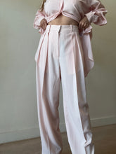 Load image into Gallery viewer, The Frankie Shop - Geogia Fluid Shirt (XXS/XXXS) &amp; Tansy Wide LegPants (S) - Pink - S
