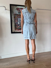Load image into Gallery viewer, Aje - Marcia Laced Denim Mini dress - Light Denim - 10
