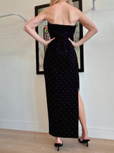 Load image into Gallery viewer, By Johnny - Strapless Midi dress w sparkles - Black - 12
