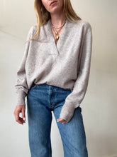 Load image into Gallery viewer, Reisss - Cashmere V Neck Sweater - Oatmeal - L - NWT - RRP$$315
