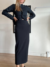 Load image into Gallery viewer, Alexander Wang - Pencil Midi Skirt w split - Black - 0
