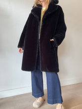 Load image into Gallery viewer, Friends with Frank - Oversize Faux Fur Coat - Black - XS
