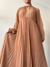 Load image into Gallery viewer, Zimmermann - Sunray Chiffon Pleated Midi Dress - Biscuit - 2 - NWT - RRP$695
